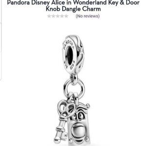 Last one Disney Alice in Wonderland key and doorknob sterli